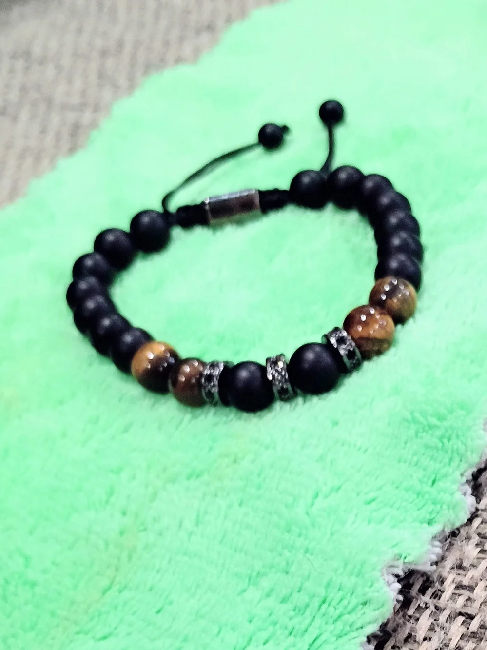 Men's Tigers Blood/Onyx And Dragons Blood Chakras Bracelets &  Calligraphy Pen